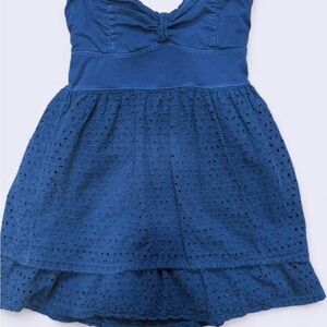 Abercrombie & Fitch Navy Smocked Top